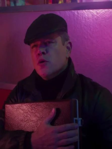 Drive-Away-Dolls-2023-Matt-Damon-Black-Leather-Jacket