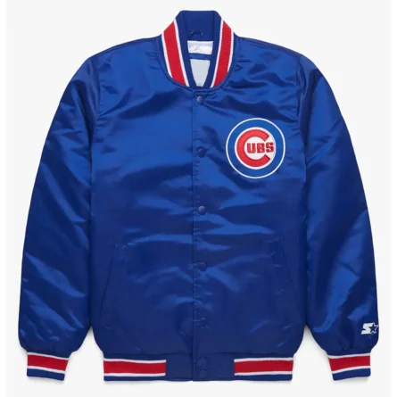 Unisex Chicago Cubs Varsity Blue Satin Jacket