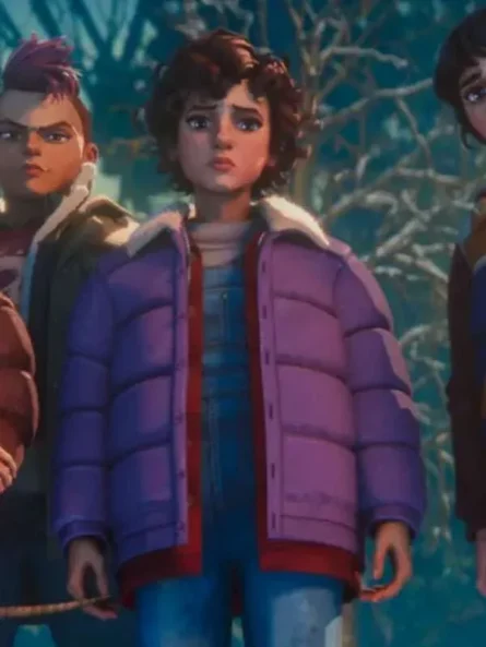 Stranger Things Tales from 85 Eleven Puffer Blue Jacket