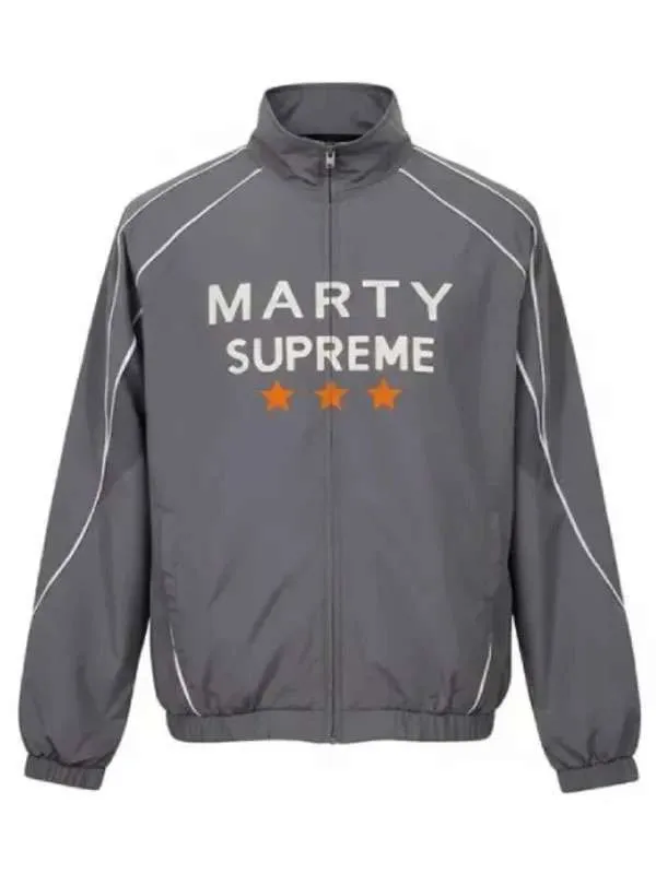 Marty Supreme Grey Track Jacket 1 Marty Supreme Grey Track Jacket