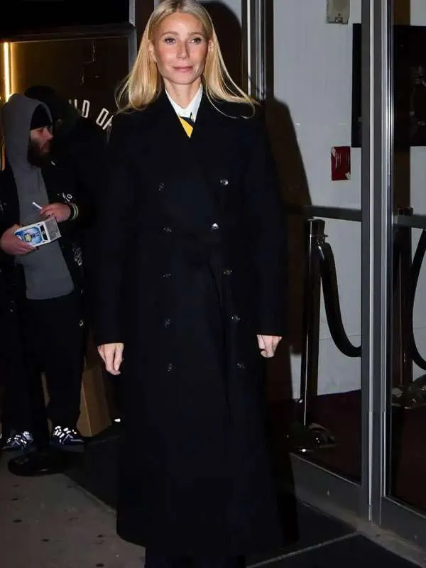 Gwyneth Paltrow Marty Supreme Black Wool Coat