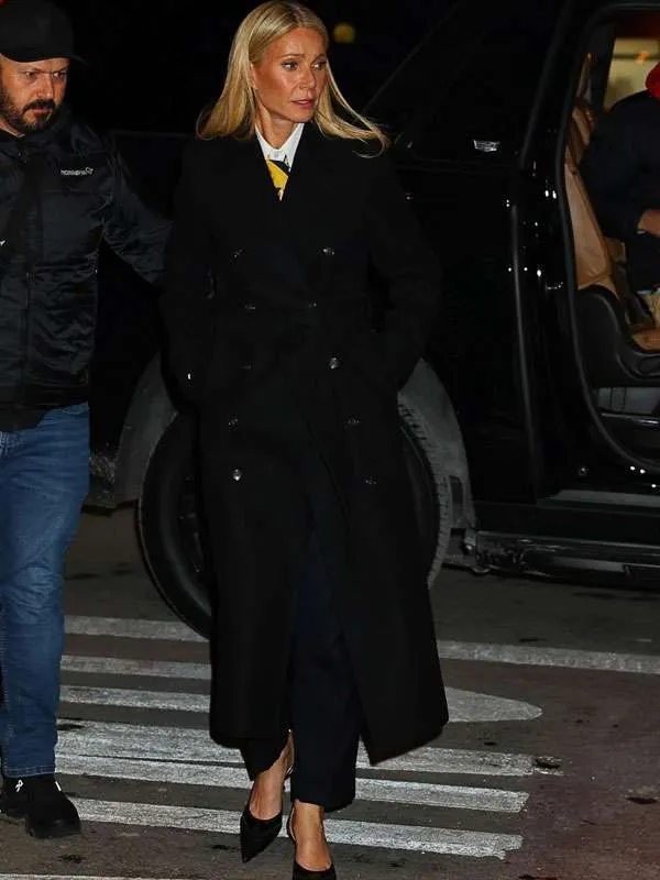 Gwyneth Paltrow Marty Supreme Black Wool Coat