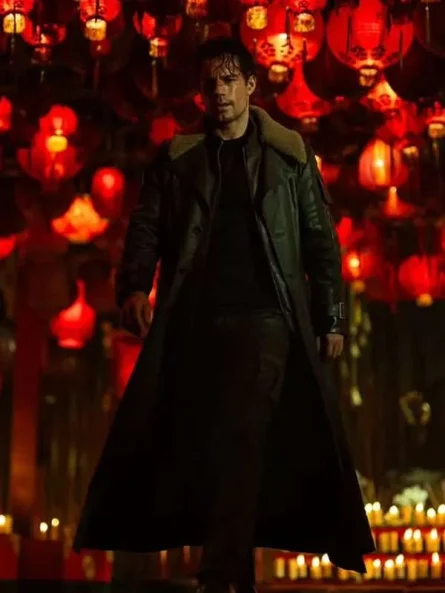 Henry Cavill Highlander 2026 Leather Shearling Coat