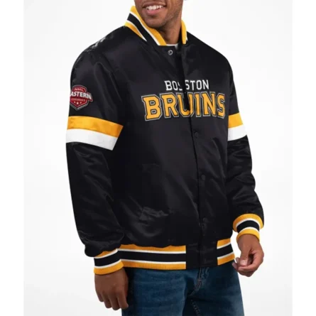 Home Game Boston Bruins Unisex Black Satin Jacket