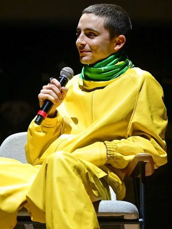 Marty Supreme Timothee Chalamet Brazil Yellow Jacket