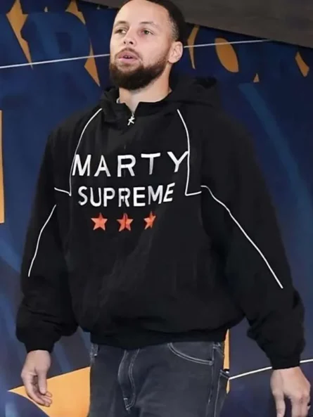 Marty Supreme Stephen Curry Black Hooded Jacket