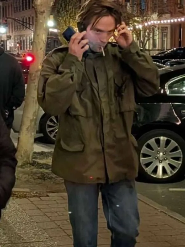 Robert-Pattinson-Movie-Here-Comes-the-Flood-Green-Jacket