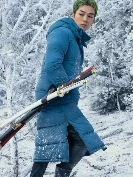 Roronoa Zoro One Piece S02 Blue Puffer Coat