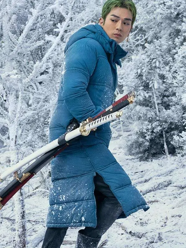 Roronoa Zoro One Piece S02 Blue Puffer Coat Roronoa Zoro One Piece S02 Blue Puffer Coat