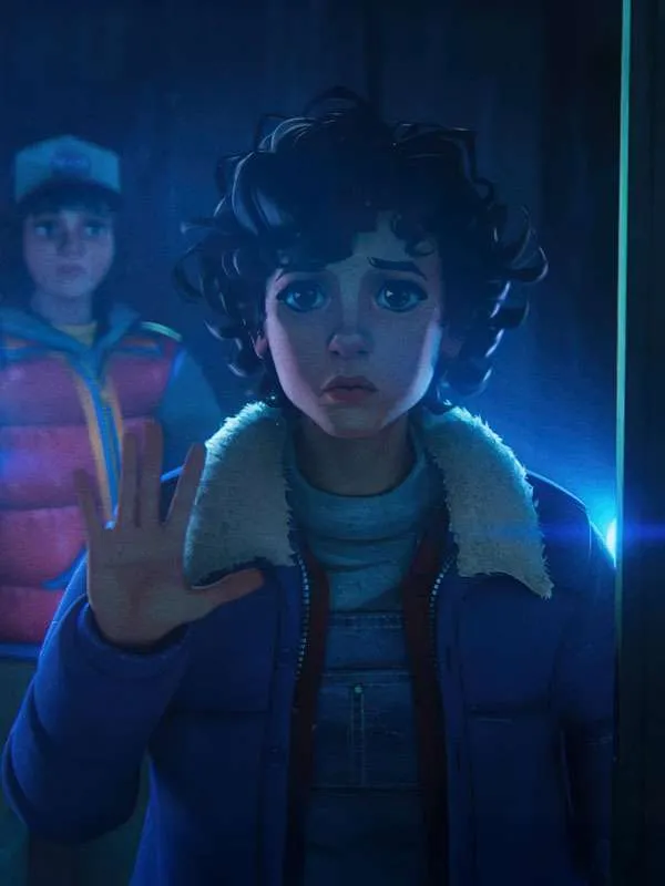 Stranger Things Tales from 85 Eleven Puffer Blue Jacket