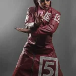 One Piece S02 Mr 5 Maroon Leather Coat