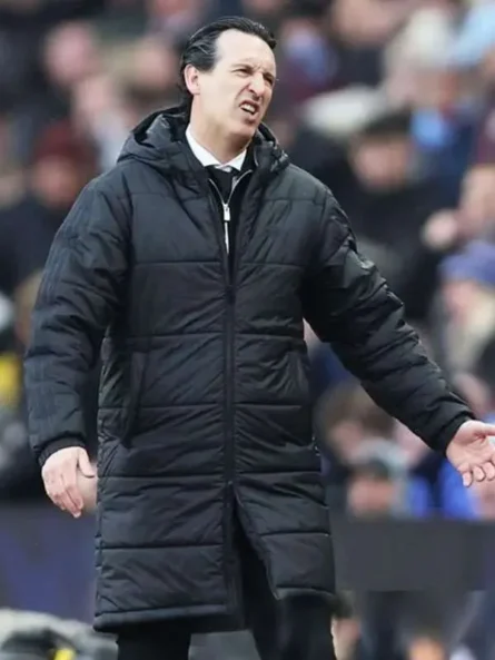 Unai Emery Black Puffer Hooded Coat