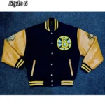 Unisex Boston Bruins Black and Yellow Varsity Jacket