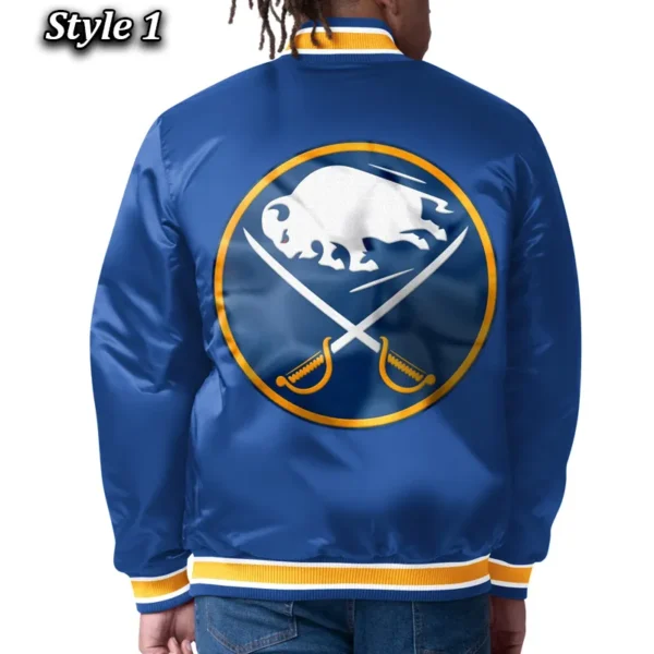 Unisex Buffalo Sabres Royal Blue Varsity Satin Jacket