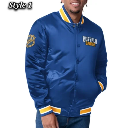 Unisex Buffalo Sabres Royal Blue Varsity Satin Jacket