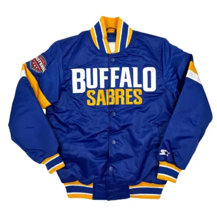 Unisex Buffalo Sabres Royal Varsity Satin Jacket