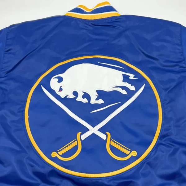 Unisex Buffalo Sabres Royal Varsity Satin Jacket