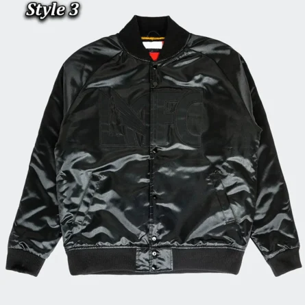 Unisex LAFC Black Satin Varsity Jacket