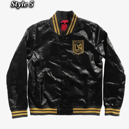 Unisex Los Angeles FC Satin Black Varsity Jacket