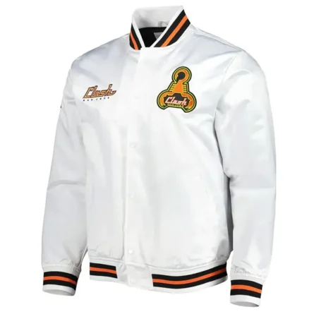 Unisex San Jose Earthquakes White Satin Jacket