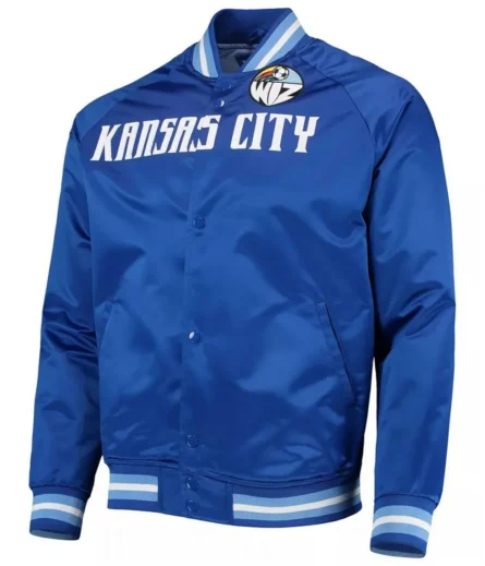 Unisex Sporting Kansas City Royal Blue Satin Jacket