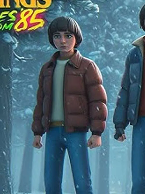 Stranger Things Tales from 85 Will Byers Brown Puffer Jacket