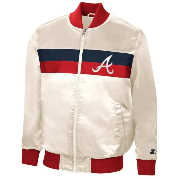 Atlanta Braves The Ambassador Home Cream Satin Jacket