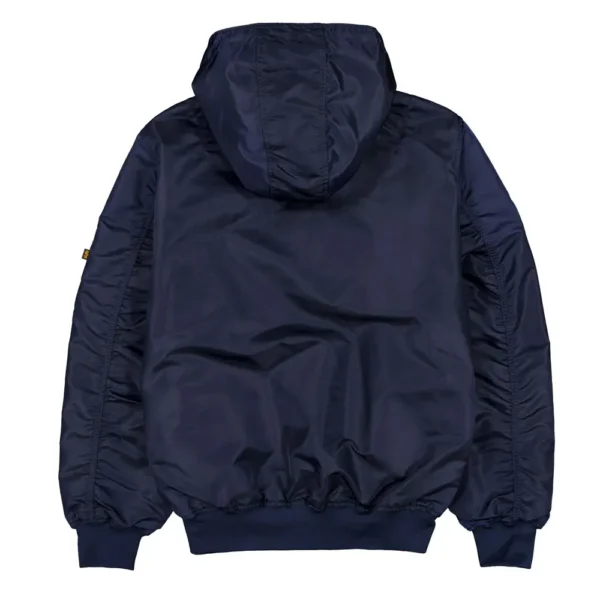Atlanta Braves Navy Hooded Bomber Jacket