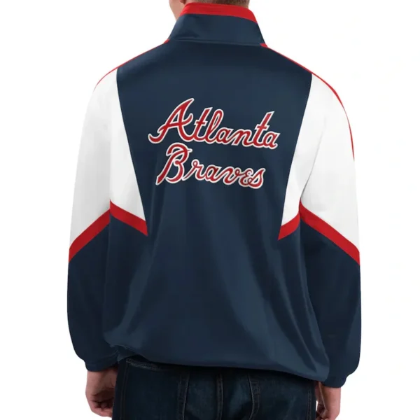 Atlanta Braves Lead Runner Navy Full-Zip Jacket