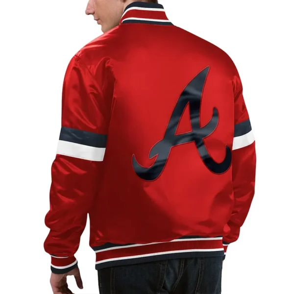 Atlanta Braves Home Game Red Varsity Satin Jacket