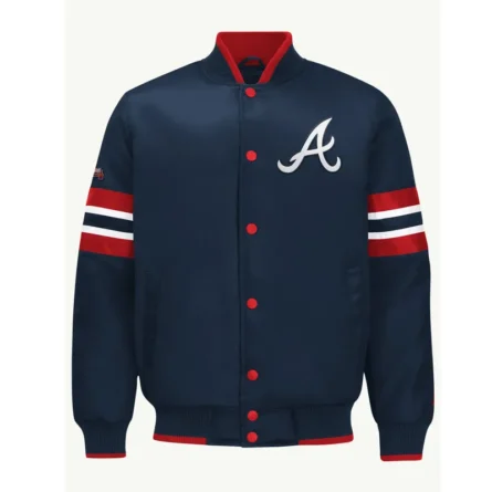 Atlanta Braves Scout I Navy Satin Jacket