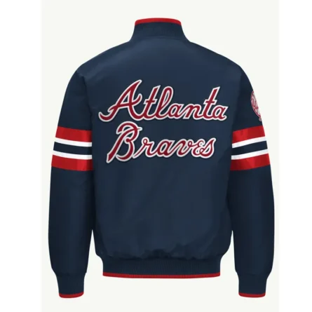 Atlanta Braves Scout I Navy Satin Jacket