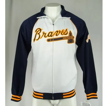 Atlanta Braves Black and White Track Jacket