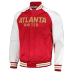 Atlanta United Red and White Satin Jacket