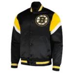 Unisex Boston Bruins Midweight Black Satin Jacket