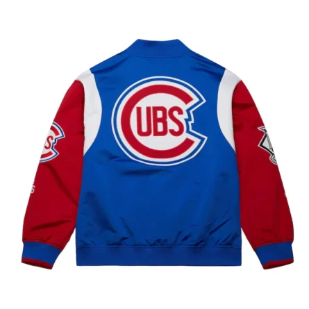 Unisex Chicago Cubs Royal and Red Varsity Satin Jacket