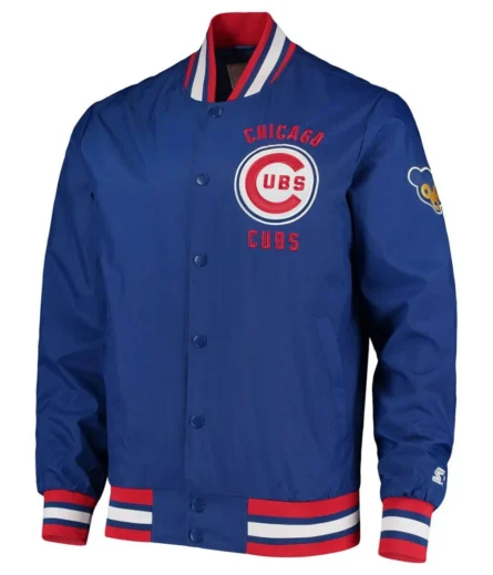 Unisex Chicago Cubs Royal Blue Bomber Varsity Jacket