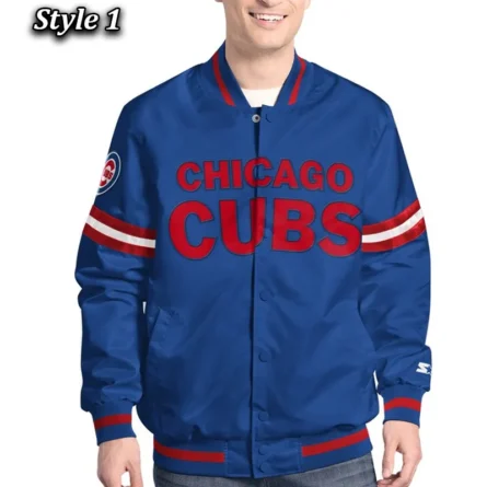 "Unisex Chicago Cubs Royal Varsity Satin Jacket