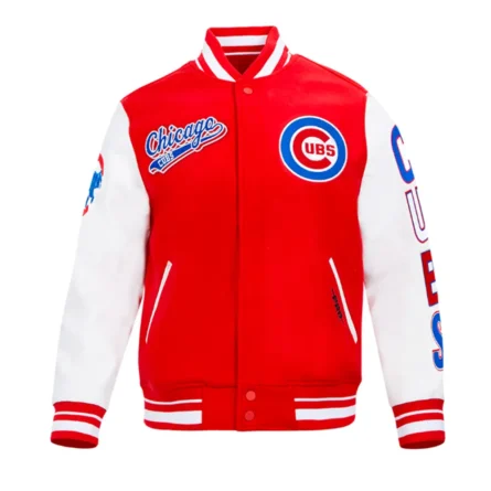 Unisex Chicago Cubs Classic Red Varsity Jacket