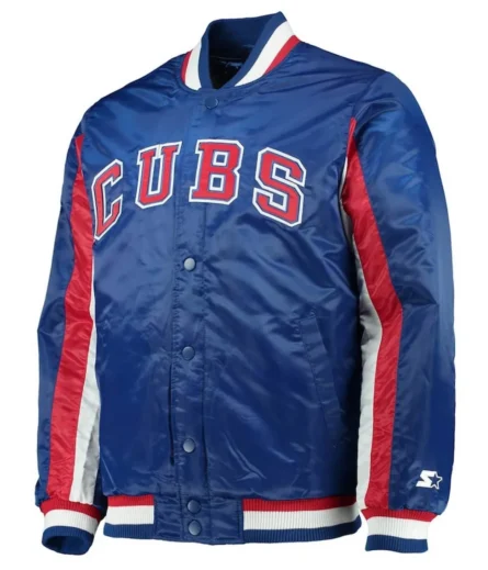 Unisex Chicago Cubs Full-Snap Royal Varsity Satin Jacket