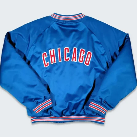 Unisex Chicago Cubs Royal Satin Varsity Jacket