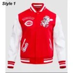 Unisex Cincinnati Reds Red and White Varsity Jacket