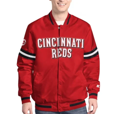 Unisex Cincinnati Reds Varsity Red Satin Jacket