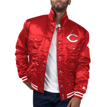 Unisex Cincinnati Reds Red Silver Tab Trucker Jacket