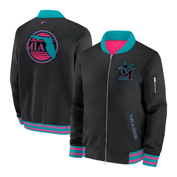 Miami Marlins City Connect Dugout Bomber Jacket
