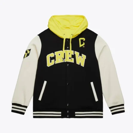 Unisex Columbus Crew Black Fleece Varsity Jacket