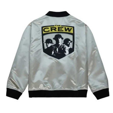 Unisex Columbus Crew Silver Satin Jacket