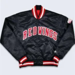 Detroit Red Wings 80’s Black Bomber Jacket