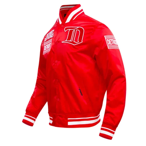 Unisex Detroit Red Wings Red Varsity Satin Jacket