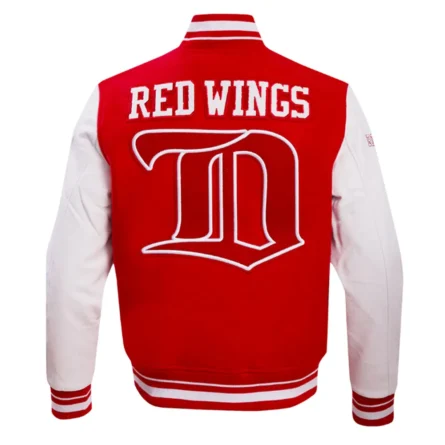 Unisex Detroit Red Wings Retro Red Varsity Jacket